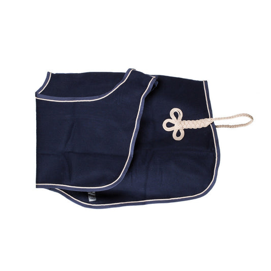 Woolen riding sheet - navy/navy-beige