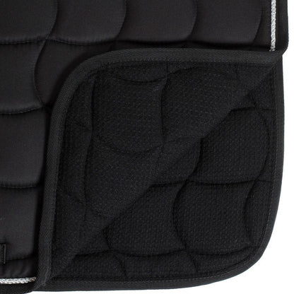 Saddle pad dressage - black/black-silver