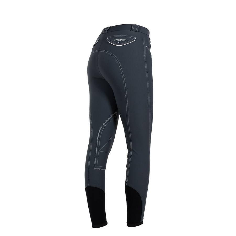 Pantalon d'équitation femme - gris/blanc