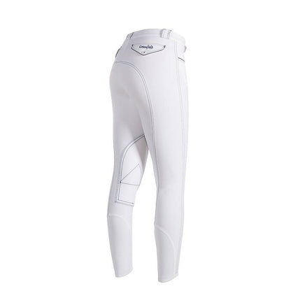 Pantalon d'équitation femme - blanc avec des couture foncé
