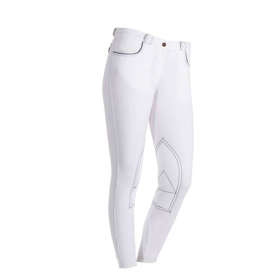Pantalon d'équitation femme - blanc avec des couture foncé