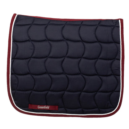Zadeldoek Classic dressuur - blauw/bordeaux - wit