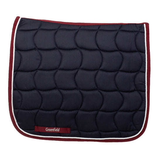 Zadeldoek Classic dressuur - blauw/bordeaux - wit