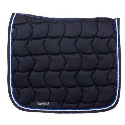 Tapis de selle dressage - bleu marine/bleu marine-royal/blanc