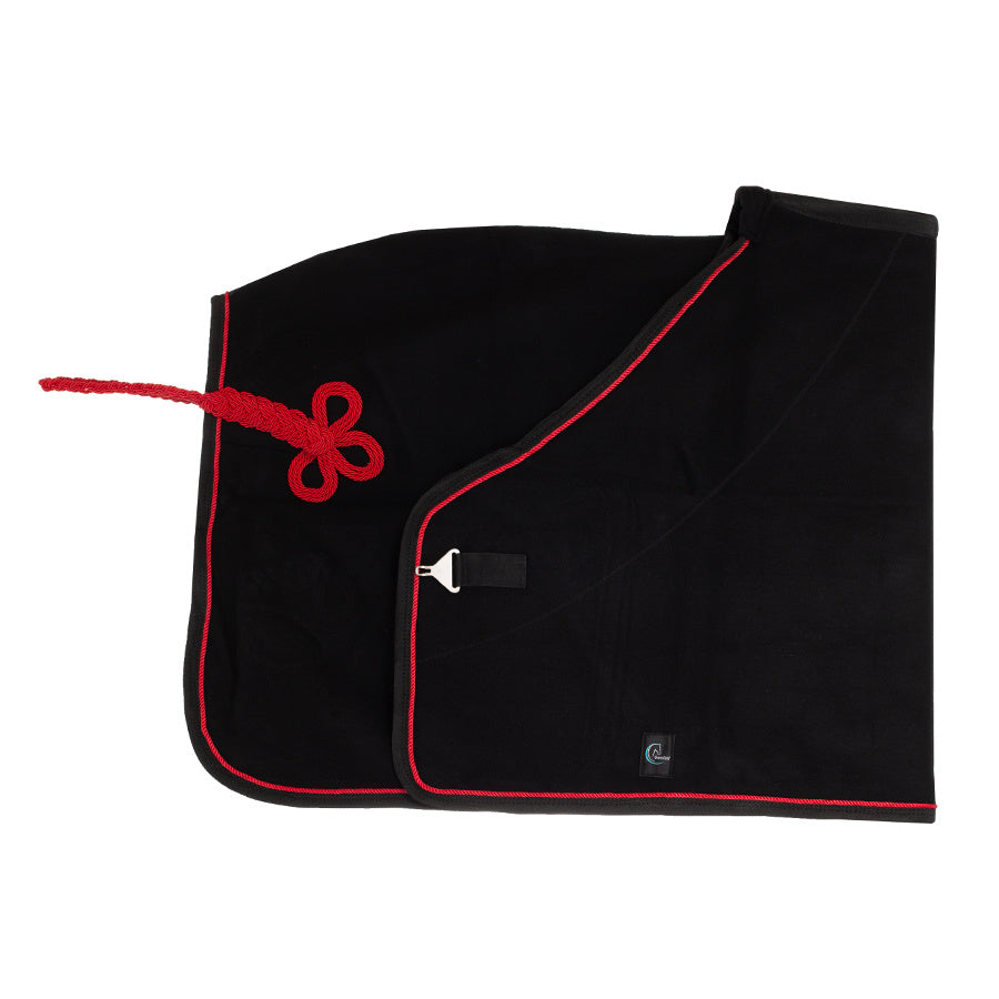 Couverture laine - noir/noir - rouge