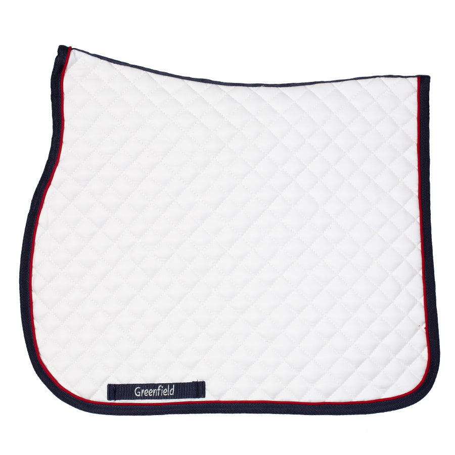Saddle pad cookie - white/navy - red