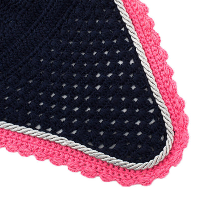 Oornetje Classic - blauw/roze - zilvergrijs
