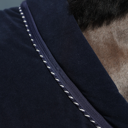 Fleece rug - navy/navy-mix (white)