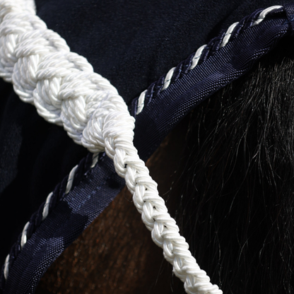 Fleece rug - navy/navy-mix (white)