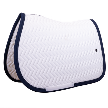 Saddle pad Arrow - white/navy - navy