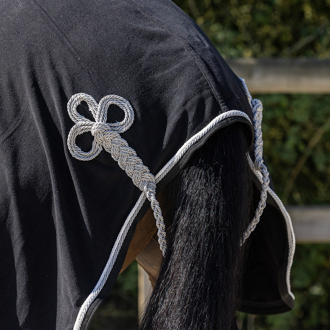Riding sheet fleece - black/black-white/silvergrey