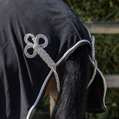 Riding sheet fleece - black/black-white/silvergrey