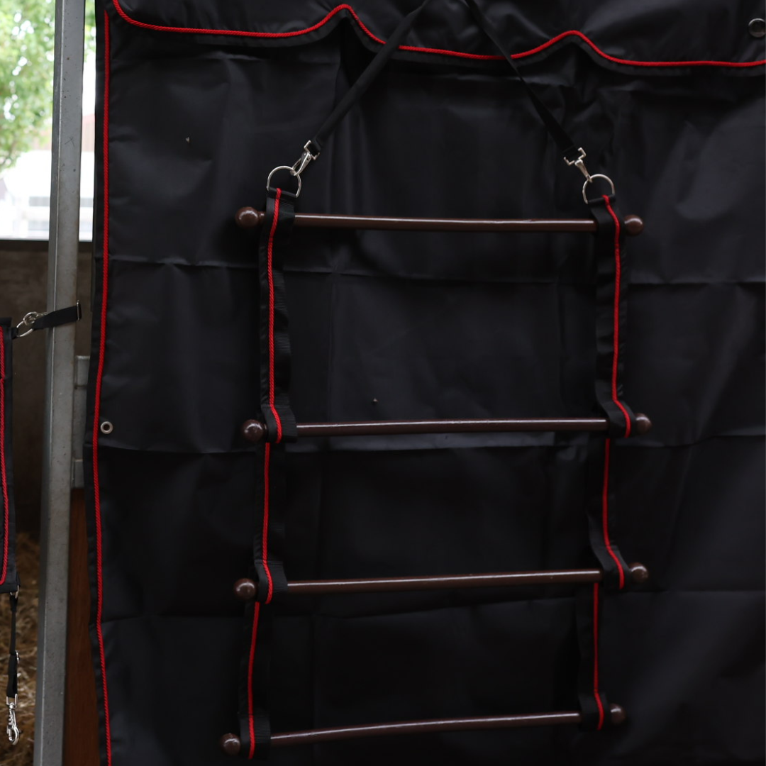 Saddle pad holder black/black - red