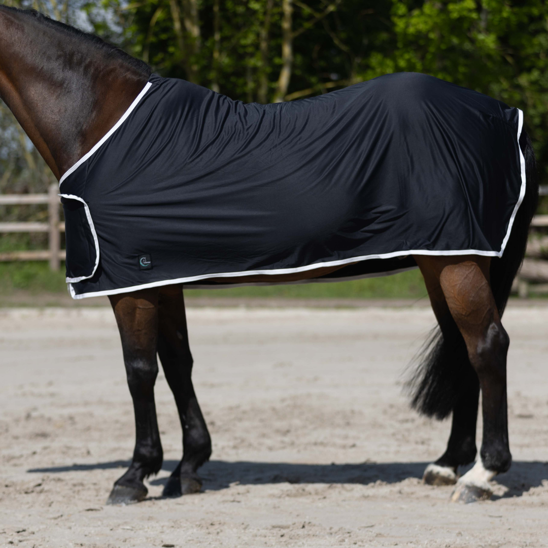 Publicity shine fleece rug - black/white