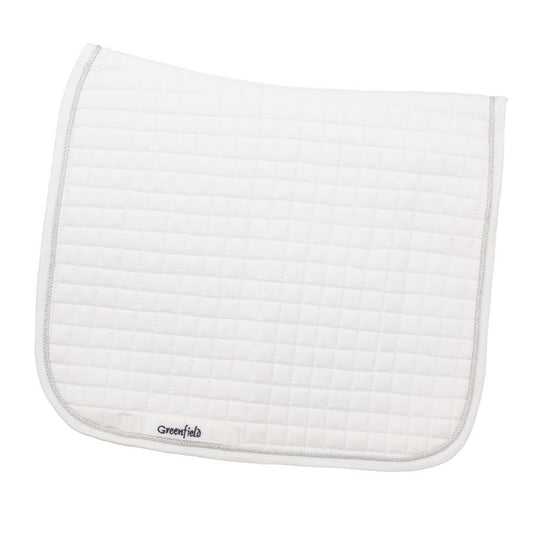 Saddle pad cookie - dressage - white/white-silver