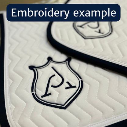 Saddle pad Arrow - white/navy - navy